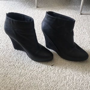 Black heeled ankle boots